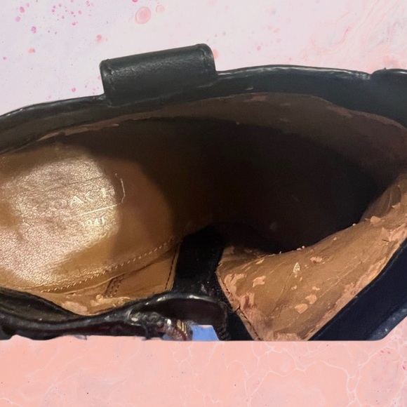 Coach low boots leather zip ups - Picture 4 of 5